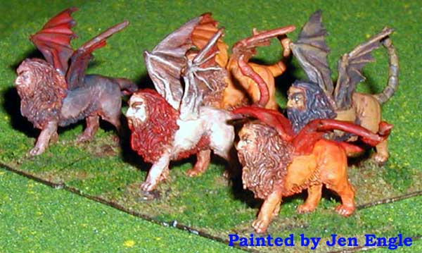 Armies of Arcana Painted Manticores